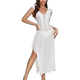 WADAYUYU Women Long Mesh White Nightdress Sexy Bridal Lingerie Sleepwear Elegant Lingerie Dress