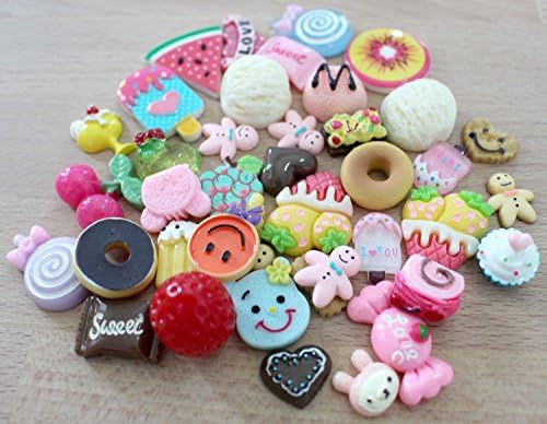Tikta 10PCS Small Cute Bread Cell Phone Decoration Random Ice Cream Bread Cake Buns Donuts Phone Straps Pendant