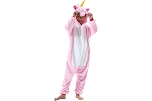 SimZoo Kids Animal Onesie Pajamas, 3-13 Years Boy and Girls Cosplay Costume Sleepwear, One-Piece Unisex Homewear