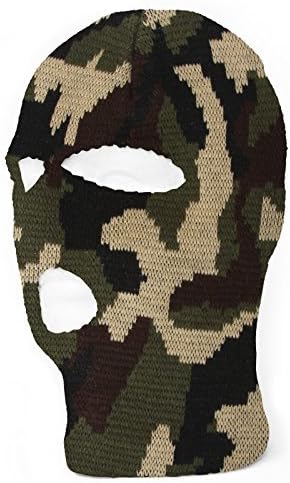 Amazon.com: Face Ski Mask 3 Hole (More Colors) - Woodland Camo Color: Woodland Camo, Model 