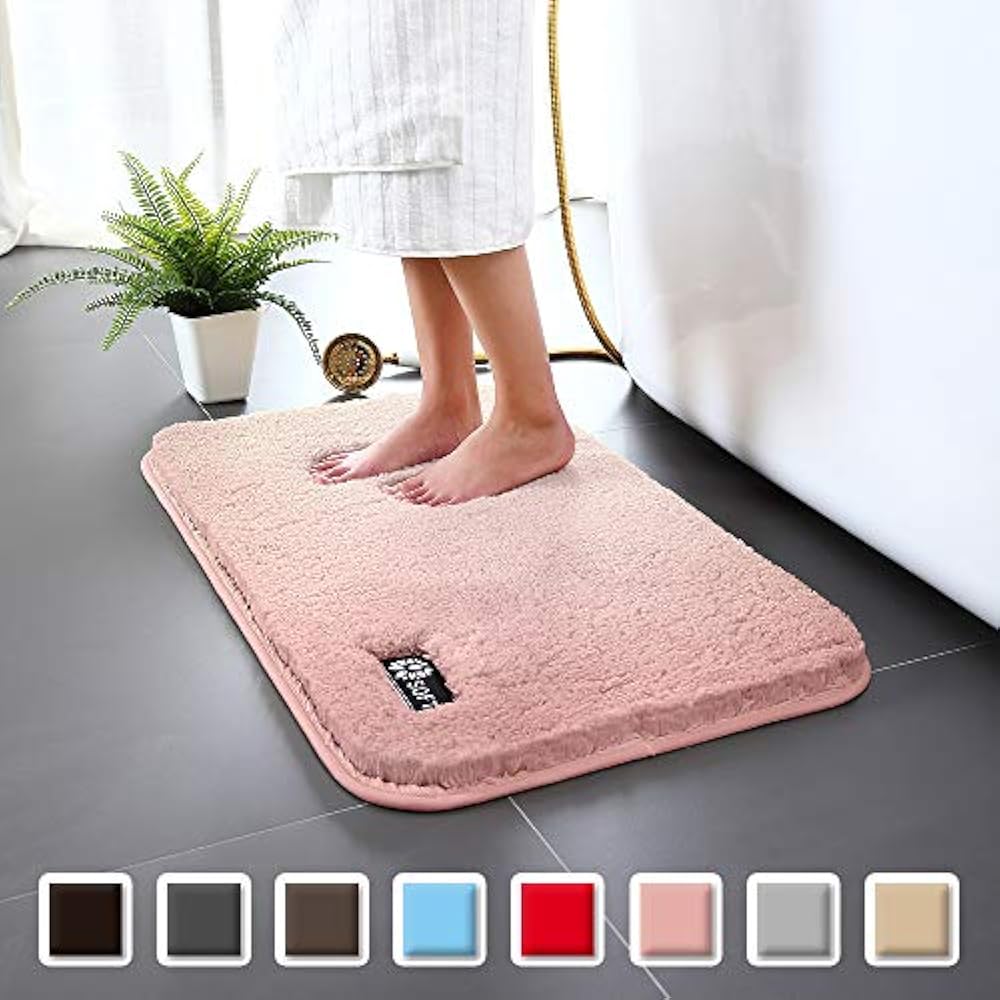 NonSlip Bath Rugs Bathroom High Water Absorbent Mat Microfiber Soft