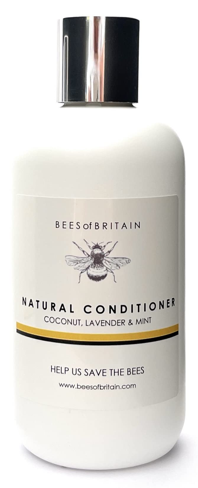 BEES of BRITAIN Lavender & Mint Natural Conditioner – pH 5.5 Scalp-Neutral & Silicone-Free – 99% Natural Origin – No Synthetic Coating Agents – Cooling & Weightless Shine – Vegan – UK Made – 250ml