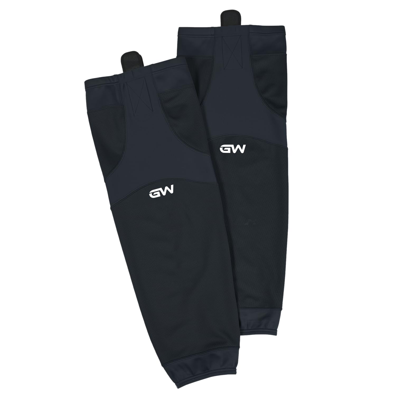 Photo 1 of GameWear SK6500 Pro Series Hockey Socks, Textured Polyester, Single-Tone Design (SENIOR - 30 INCHES), Black