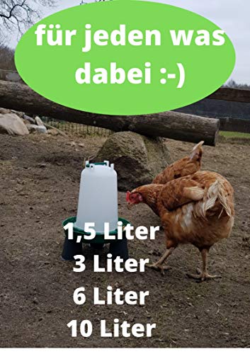 Zoo-Papp Hühnertränke(!!!!) in verschiedenen Größen grün und rot I Geflügeltränke für Hühner I Zubehör Zucht… – Bild 3