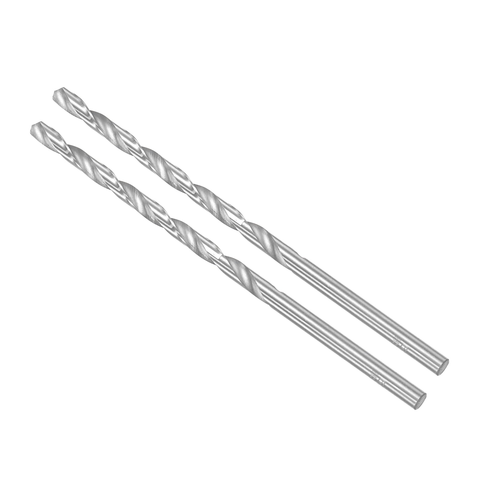 CoCud Extra Long High Speed Steel Twist Drill Bits, 6.2mm Diameter 160mm Length, Straight Twist Jobber Drill Bit - (Applications: for Metal Woodwork Plastic Aluminum), 2-Pieces