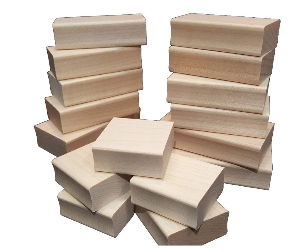 Available) Sizes (Multiple Scrapbooking. mounts Stamp Rubber Wood Hard Blank (1.5x1.5 Pack)) (5