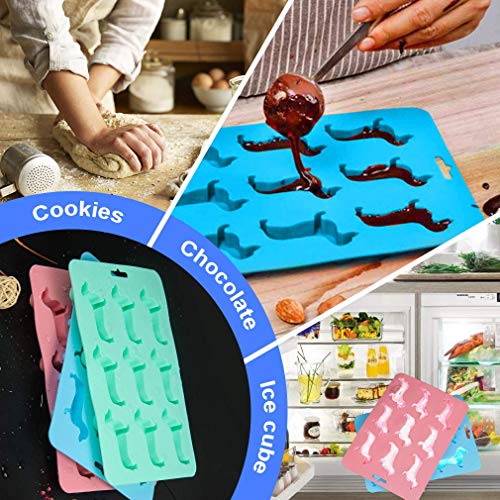 Ice Cube Trays, Mini Dachshund Dog Shape Silicone Ice Tray With 9 Ice