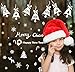 Magtimes Santa Claus Owls Christmas Tree Gifts Wall Stickers,Snowflake Bell wall decals Removable Wall Stickers for Kids DIY Home Decorations Decor (Christmas & New Year)