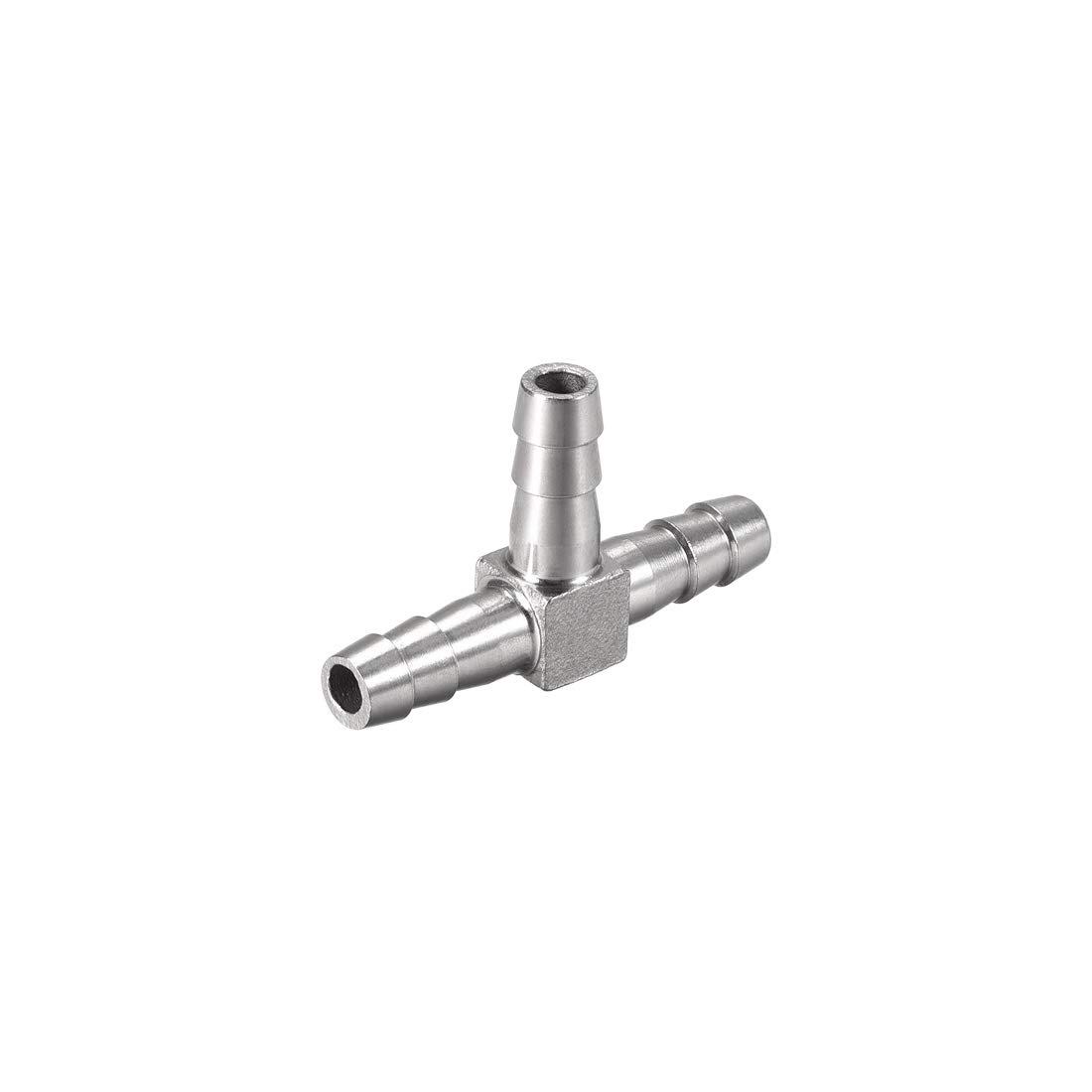 sourcing map 5/16-Inch (8mm) Hose ID Barb Fitting Stainless Steel 3 Way T Shaped Union Home Brew Fitting