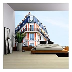 Facade of a European Style Building - Removable Wall Mural | Self-Adhesive Large Wallpaper - 66x96 inches