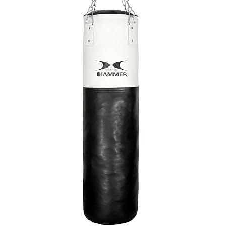 HAMMER Boxsack Kunstleder White Kick, weiß/schwarz