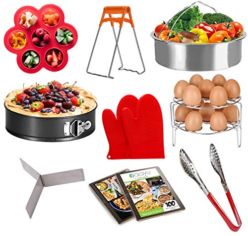 Pressure Cooker Accessories - Fits 6 QT, 8 quart Instant Pot and other Pressure Cookers (Multi Cookers) and 6.5 qt and 8qt Ninja Foodi (Medium)