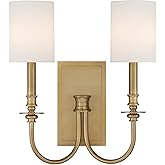 Crystorama Lloyd 2 Light Aged Brass Sconce