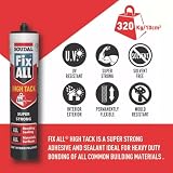 Soudal Fix All High Tack Super Strong Adhesive White No Nails 290ml view 2