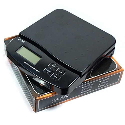 55 LB x 0.1 OZ High Precision Digital Postal Shipping Scale Durable Multifunctional Mailing Desk Top Scales with Large Base and Platform, Battery and Adapter Included - Thumbnail 3