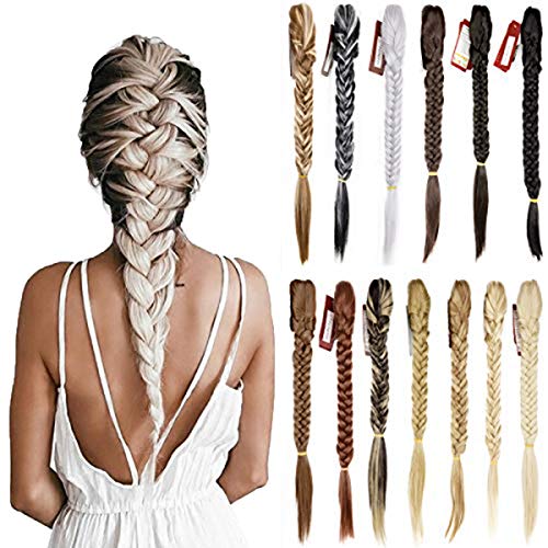 Claw Jaw Braiding Hair Clip in Hair Synthetic Fishtail Ponytail Extension