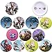 Fort nite Party Supplies 66pcs with Bracelets Kids Birthday Party Favors - GLOW IN THE DARK 14 Fort nite Badge Pins 12 Set of 40 Stickers Variety Waterproof Car Bicycle Luggage Computer Stickers Kids Adults