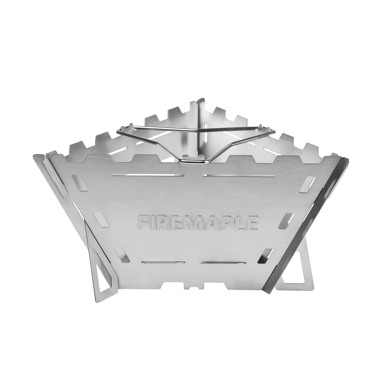 Fire-Maple Maverick Camping Wood Stove Portable Firepit Wood Burning Campfire Stove Stainless Steel Folding Burner for Outdoor Cooking (Triangle)