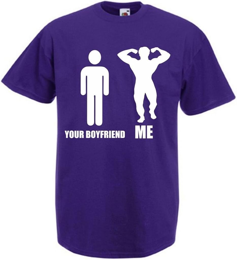 Mens Funny Your Boyfriend, Me TShirt Amazon.co.uk Clothing