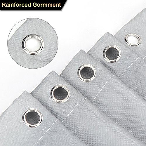 image for Uphome 72 X 78 Inch Waterproof Grey Paris Eiffel Tower Custom Bathroom