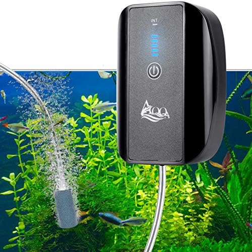 AQQA Aquarium Rechargeable Air Pump,Multifunctional Portable Energy