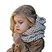 Winter Baby Kids Hat and Scarf, Unicorn/Rabbit/Bear/Fox/Cat Animal Windproof Hats Knitted coif Hood Scarf Beanies For Autumn Winter (Beige-Bear)