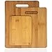 K BASIX Wood Bamboo Cutting Board Set of 3 with Handle, Organic Wood Cutting Board for Chopping Meat, Butcher Block, Veggies & Cheese, for Kitchen