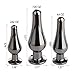 Updated Fetish Butt Anal Sex Toys, Bestimulus 3Pcs Stainless Steel Anal Butt Plugs Personal Massager for Sex Games (3 Colors)thumb 4