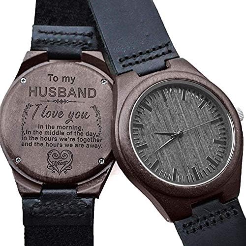 CORBIN Engraved Wooden Watch for Son and Boyfriend,Personalized Wood Watch Gift for Boyfriend, Graduation Gift from Mom, from Dad