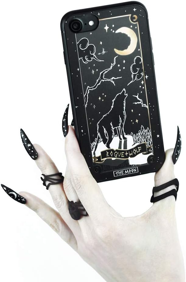 Rogue + Wolf Moon Tarot Card Phone Case 