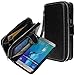 E LV Case for Galaxy S6 Edge Plus - Case Cover - PU Leather Flip Folio Wallet Purse Case Cover for Samsung Galaxy S6 Edge Plus - Black