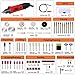 GOXAWEE Rotary Tool Kit 240W Power Die Grinder Set with 1/4 Inch 3-Jaw Chuck (0.5-6 mm), 6 Step Variable Speed, Advanced Flex Shaft & 82Pcs Multifunctional Accessories for DIY Projects