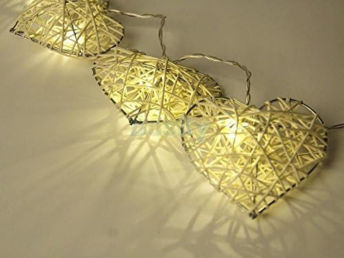 New 10LED Assorted Shaped LEDs Battery Operated String Lamp Fairy Lights Wedding Decors "Filigree Heart" Set42