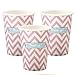 Ginger Ray Pink and White Chevron Paper Party Cups, 8 Pack