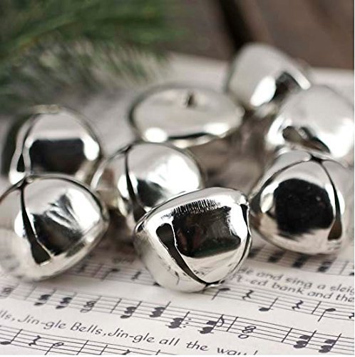 (100-Count)- Kraft Jingle Bells - ( 1- inch ) -, Value Bulk Jingle Bells Decorative Supplies, 25mm Holiday Bell, Home n Décor