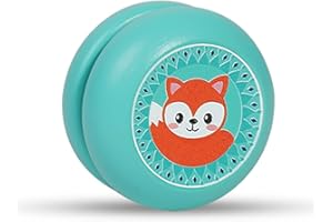 COHEXA Wood Looping Yoyo for Kids Auto Return Unbreakable Yoyo, No Tricks Required Fox for Little One