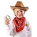Funny Party Hats Sheriff Costume for Kids - 4 pc Costume Accessories Set- Western Accessories for Children