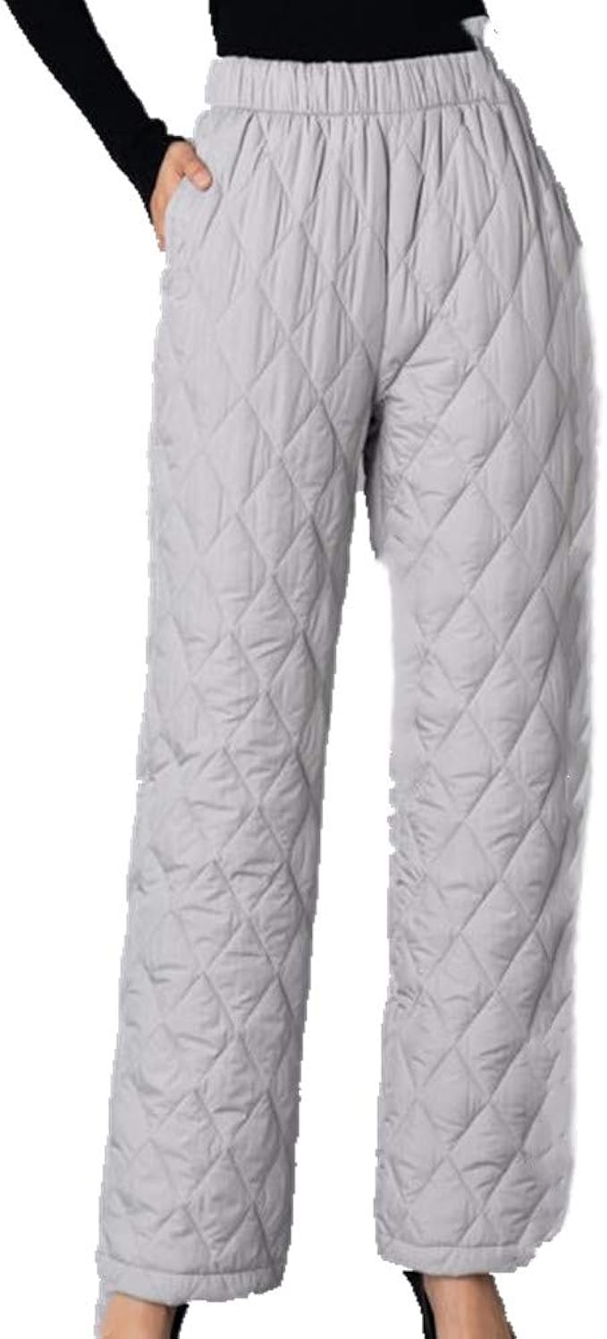 N\P Frauen Hohe Taille Baumwolle Daunenhose Winter Hosen Frauen Streetwear Weiß Künstliche