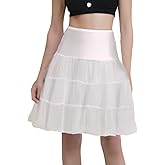 Vanrose Jan Calf Length Petticoat 30 inch for Women Fluffy Tutu Skirt 50s Vintage Underskirt Crinoline