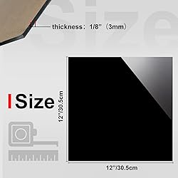 KINLINK 11.8x11.8 Plexiglass Sheets 1/8 inch-3mm