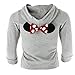 Disney Minnie Mouse Little Girls Lightweight Hoodie Shirt, Grey, 2T