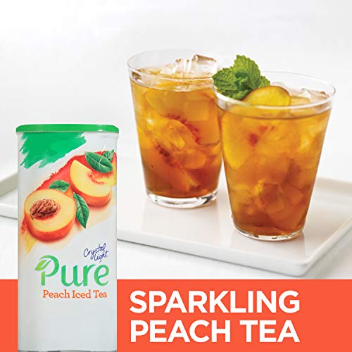 Crystal Light Pure Peach Iced Tea Naturally Flavored Powdered Drink Mix