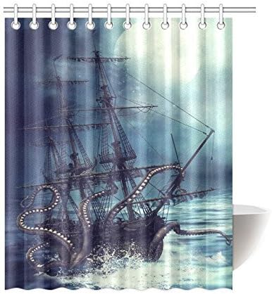 Amazon Com Interestprint Pirate Ship Octopus Design Polyester