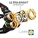 Headlamp, FightingGirl Brightest 12000 Lumen 5 LED Head lamp,USB Waterproof Headlight Flashlight with Zoomable Work Light, Head Lights for Camping Running Hiking