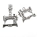 Antique Sivertone Sewing Machine Dangle Large Hole Slider Charm for Snake Chain Charm Bracelet