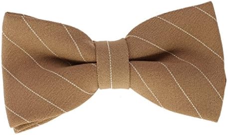 Glennbrook Mens Pre Tied Bowtie The Pleasant Pinstripe Collection - Tan Brown