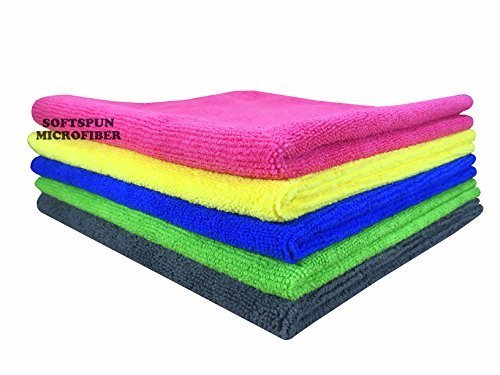 Softspun Microfiber Towel & Cleaning Cloth – 40X40 Cms – 5 Pieces
