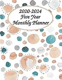 2020-2024 Five Year Monthly Planner 7x9: Classic Size - 60 Months Pretty Simple Calendar Planner - Get Organized. Get Focused. Take Action Today and Achieve Your Goals - Watercolor Pattern by Green Cycle Planner