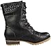 Refresh Women's Sweater Cuff Lace Up Combat Boots