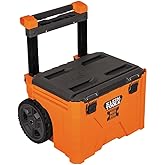 Klein Tools 54802MB MODbox Rolling Tool Box, Heavy Duty Portable Tool Box Organizer with Side Mounting, 10-Inch Rubber Wheels
